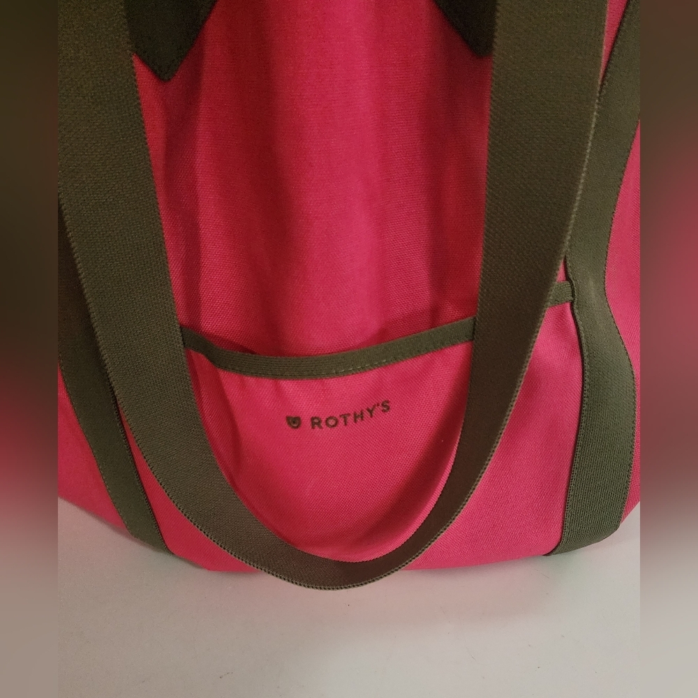 Rothy's Pink and Olive Tote Bag - Picture 2 of 11